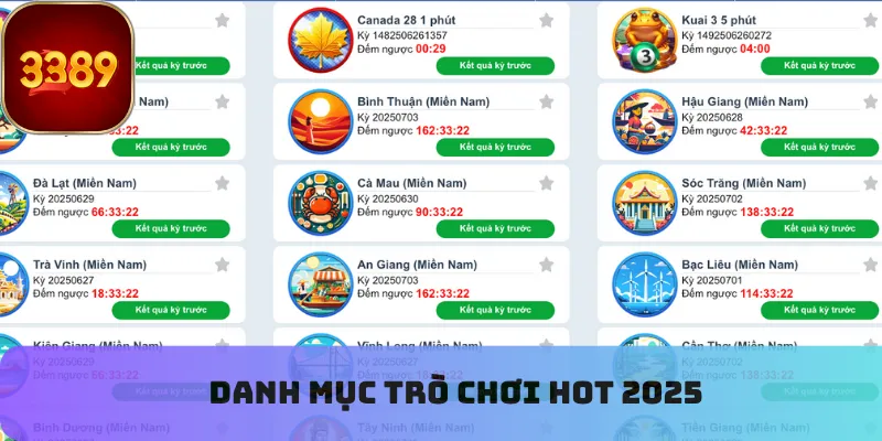 Danh mục trò chơi hot 2025